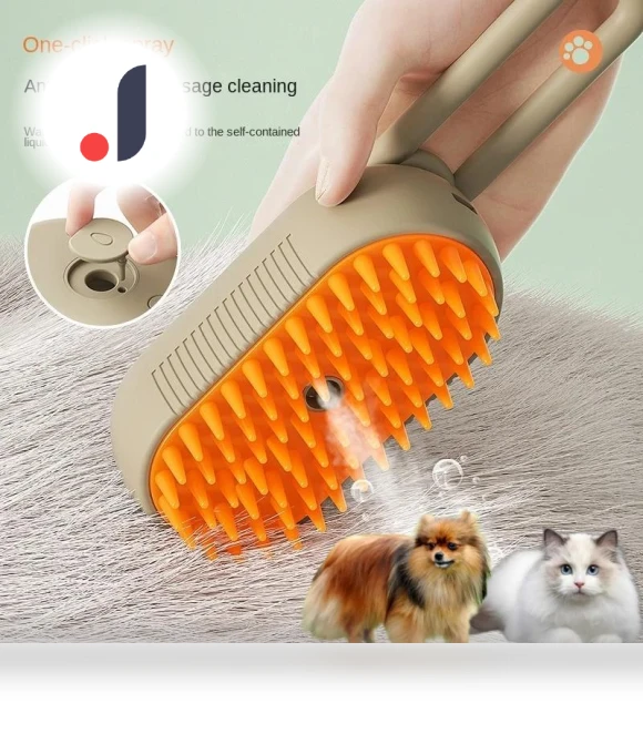 Electric Pet Grooming Brush with Steam — Brushes, Smart Pet Supplies