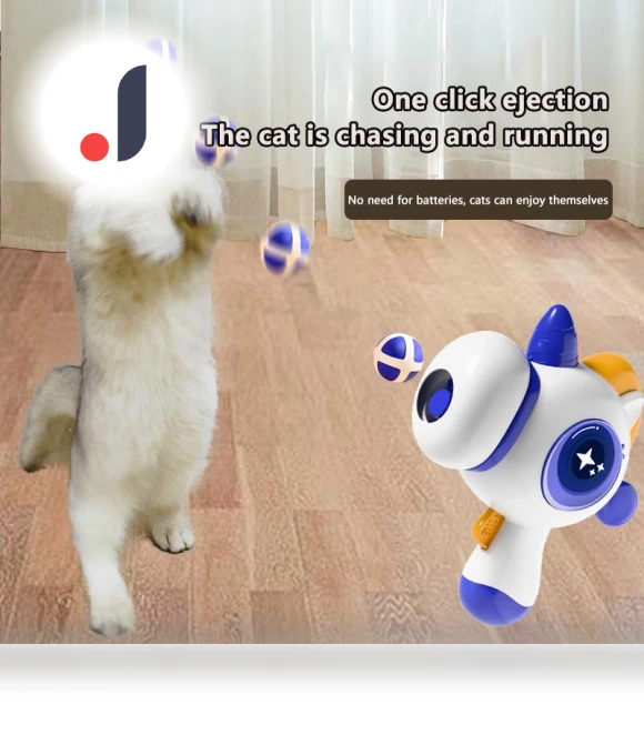 Interactive Cat Toy Ball Launcher — Cat Playthings, Hide On Push