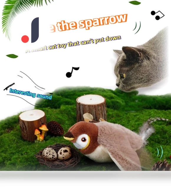 Interactive Electric Fluttering Bird Toy — Cat Playthings, Smart Pet Supplies