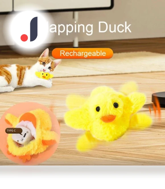 Interactive Flapping Duck Toy — Cat Playthings, Smart Pet Supplies