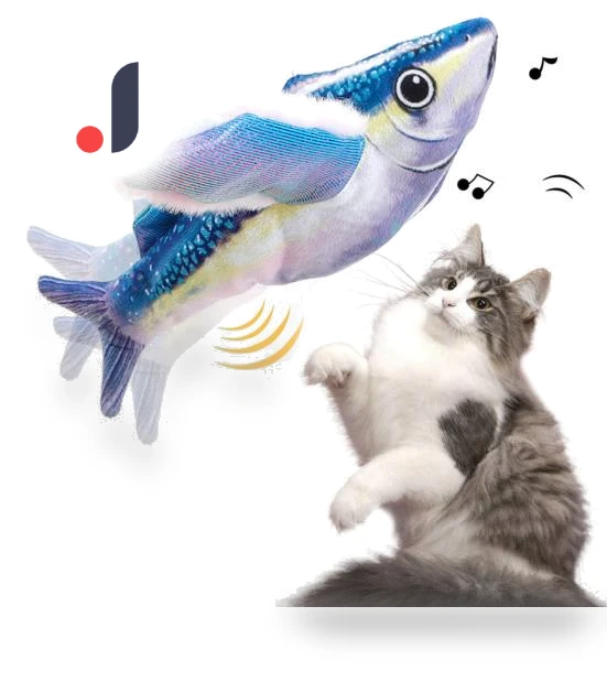 Interactive Flapping Wing Fish Toy — Interactive Animal Companions, yuhangdei