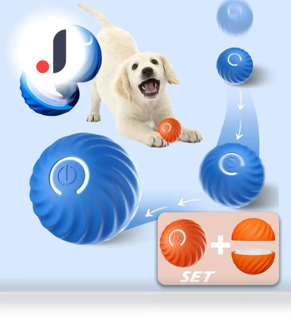 Interactive Gravity Sensor Pet Toy Ball — Automatic Launchers, JINGYUE Pet