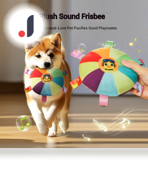 Interactive Plush Frisbee Dog Toy — Toys, Smart Pet Supplies