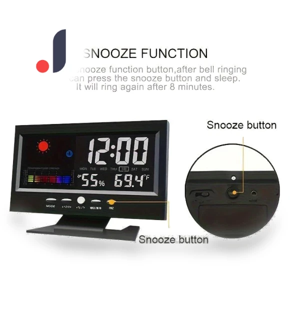 Smart Alarm Clock with Temperature Display — Alarms & Clocks, Mango Event