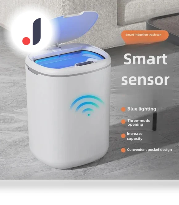 Smart Induction Trash Can with Lid — Kitchen Cans, ChenBei