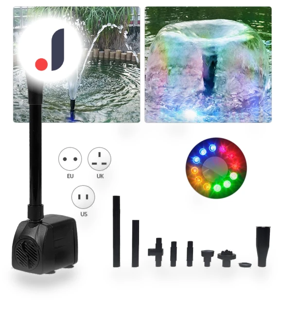 Ultra Quiet Submersible Water Pump with 12 LED Lights — Water Pumps, Polina