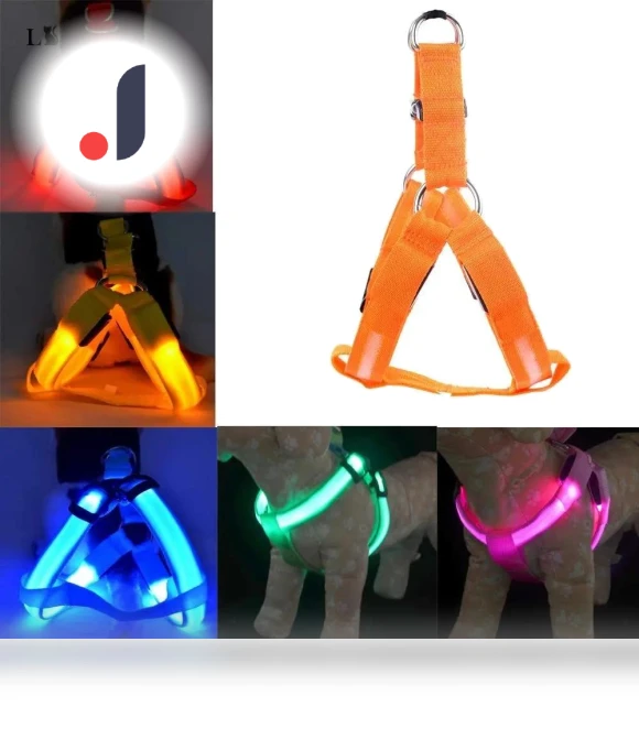 USB Rechargeable LED Safety Dog Harness — Harnesses, Smart Pet Supplies