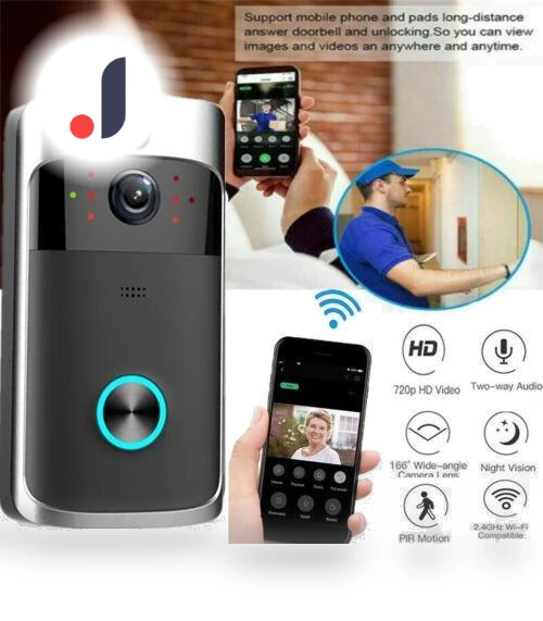 1080P Wi-Fi Smart Wireless Doorbell — Smart Home Security, School Supplies Office Supplies