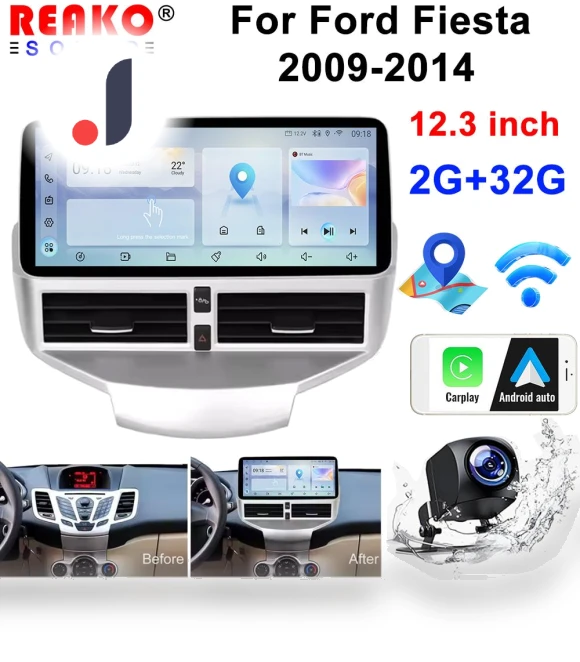 12.3-inch Touchscreen Wireless Carplay — Stereo Receivers, Reakosound