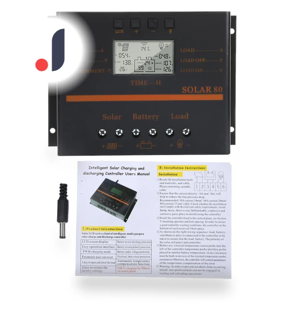 Automatic 80A PWM Solar Charge Controller — Power Management, Koogeelife