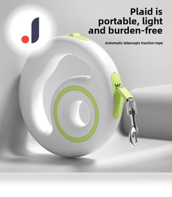 Automatic Round LED Dog Leash — Training Leads, Smart Pet Supplies