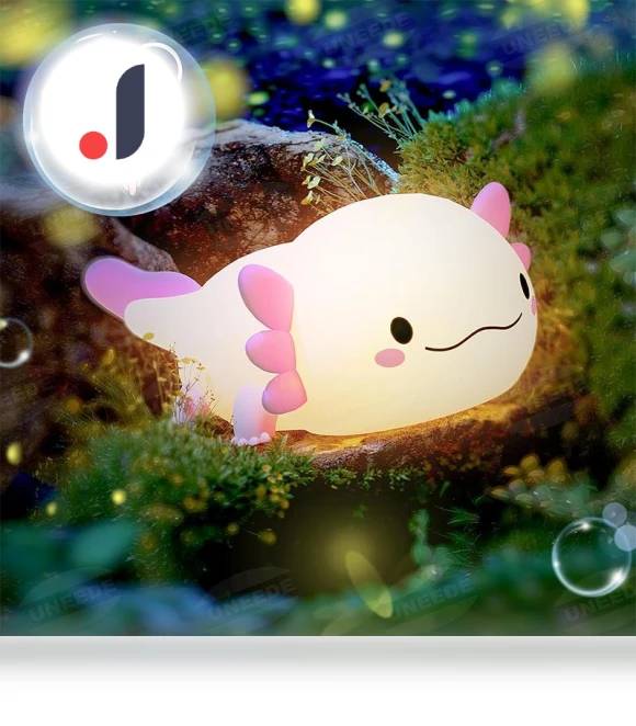 Cute Axolotl Night Light — Night Lights, DC-HOME Textile