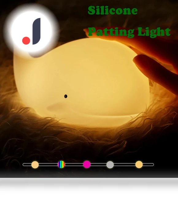 Cute Cartoon Whale LED Night Light — Night Lights, DC-HOME Textile