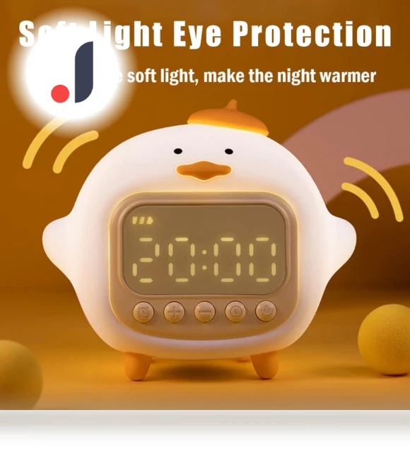 Cute Smart Alarm Clock Hug Duck — Clocks, DC-HOME Textile