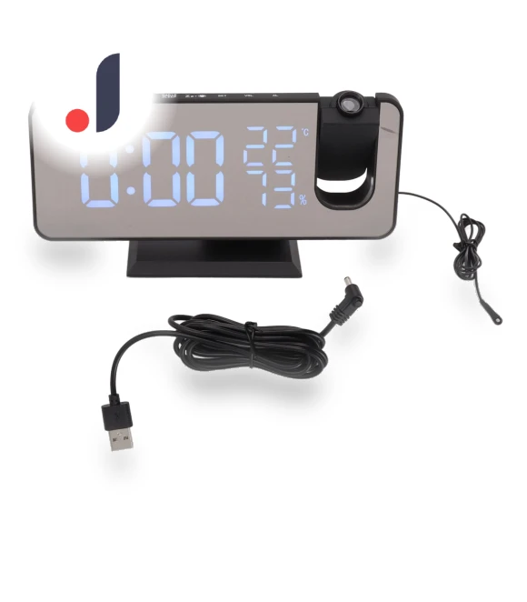 Digital Projection Alarm Clock with FM Radio — Alarms & Clocks, KONNWEI