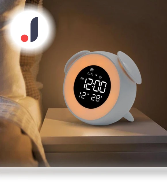 Digital Smart Alarm Clock with Night Light — Alarm, DC-HOME Textile