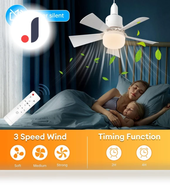 LED Ceiling Fan with Remote Dimming Function — Ceiling Fans, Chic Interiors