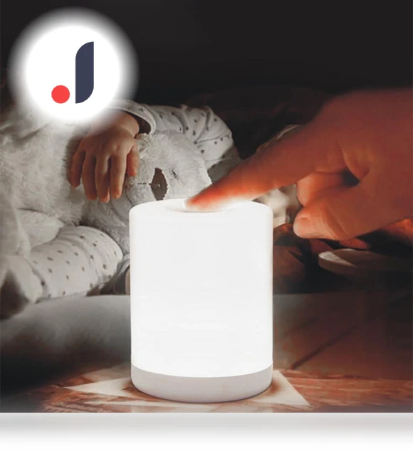 LED Desk Lamp with USB Charging — Desk & Table Lighting, DC-HOME Textile
