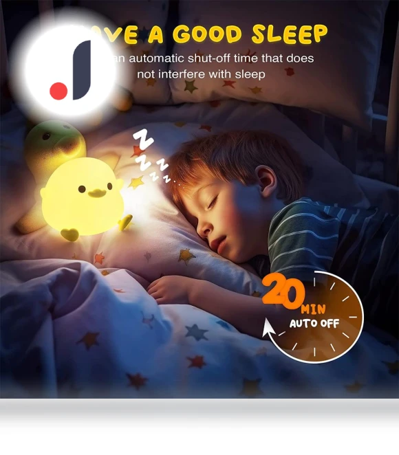 LED Night Light with Cute Bean and Duck Design — Night Lights, Chic Interiors