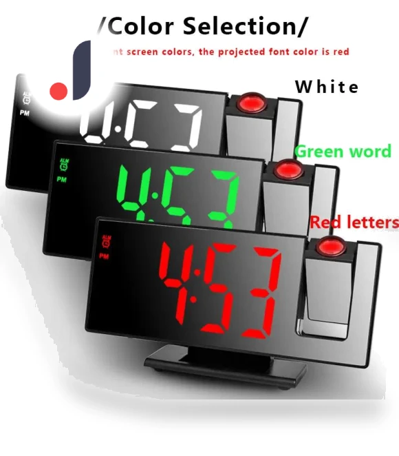 LED Projection Alarm Clock with Temperature Display — Alarm, LIAESMART Home