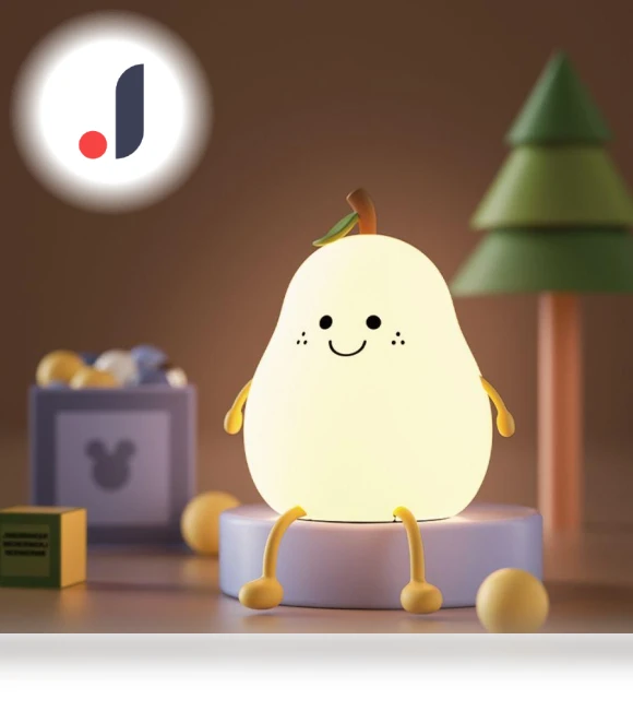LED Silicone Night Light in Pear Shape — Night Lights, Modern Home Furnishing