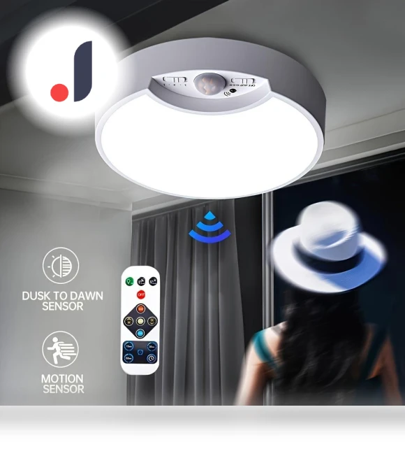 LED Touch Ceiling Light with Motion Sensor — Overhead Lighting, Modern Home Furnishing