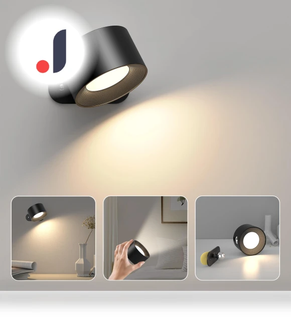 LED Wall Sconce with USB Charging Port — Wall Lighting, Modern Home Furnishing