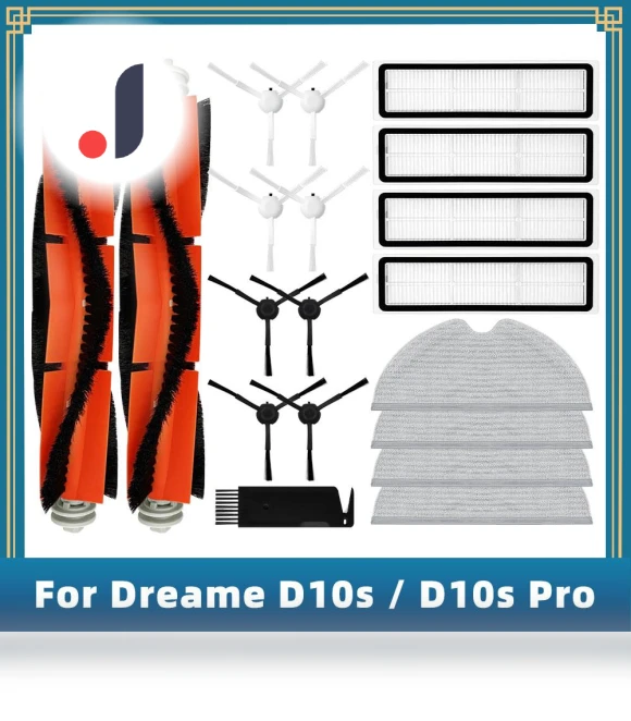 Main Side Brush Roll, HEPA Filter, Mop Attachment Accessories — Smart Cleaning Robots, Modern Home Furnishing