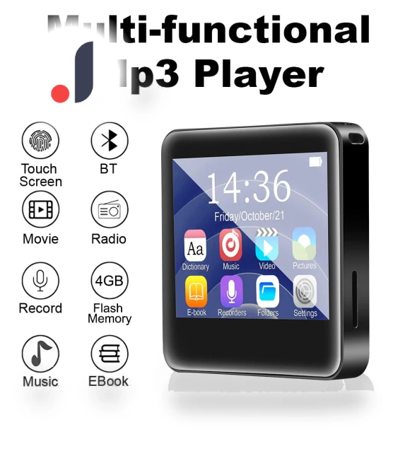 Metal Bluetooth MP3 Player with Touch Screen — Portable Media Players, Modern Home Furnishing