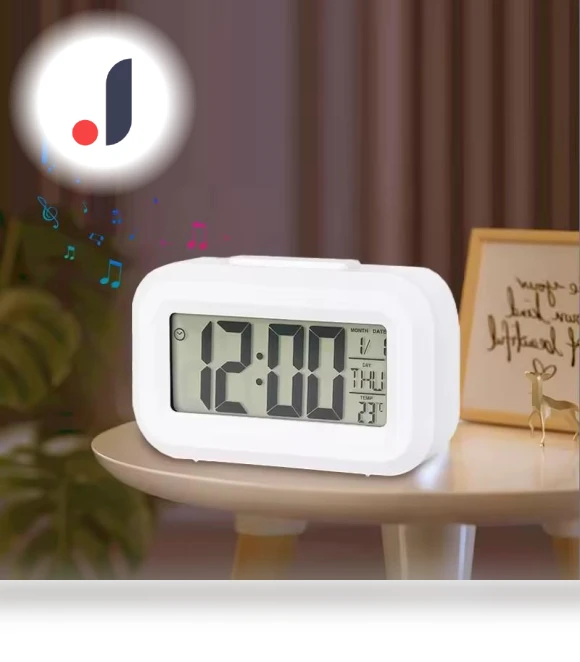 Mini LED Smart Alarm Clock with Temperature Display — Alarm, DC-HOME Textile