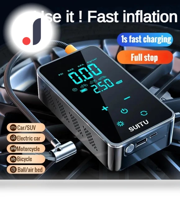 Mini Wireless Touch Screen Air Pump — Tire Inflation Solutions, Timeless Home