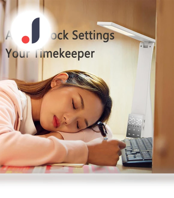 Multifunctional Desk Lamp with Bluetooth Speaker — Alarm, Chic Interiors