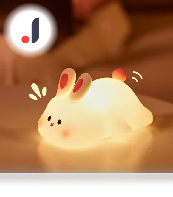 Night Light with Big Rabbit Face — Night Lights, DC-HOME Textile