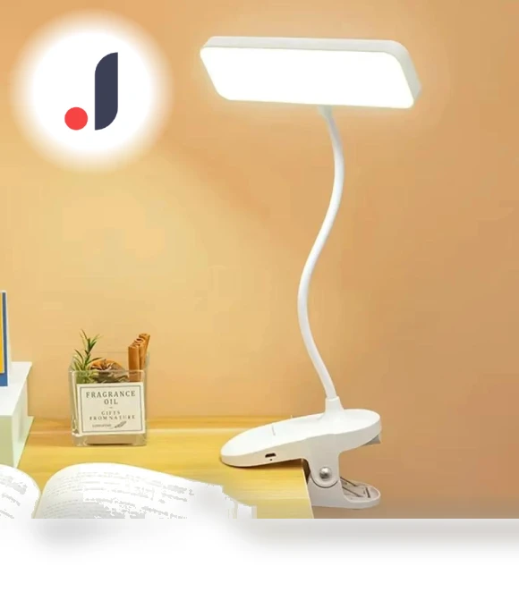 Rechargeable LED Reading Lamp with Clip — Reading Lights, DC-HOME Textile