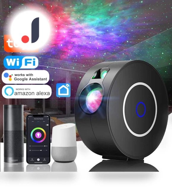 Smart Aurora Galaxy Star Projector Night Light — Night Lights, Modern Home Furnishing