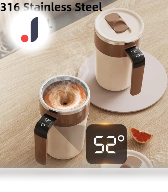 Smart Mixing Cup with LED Temperature Display — Beverage Warmers, Chic Interiors