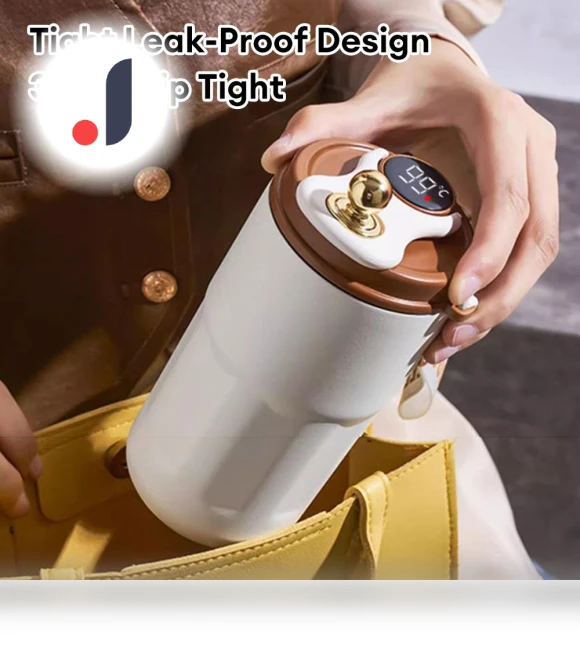 Smart Thermos Bottle with LED Temperature Display — Beverage Warmers, Chic Interiors