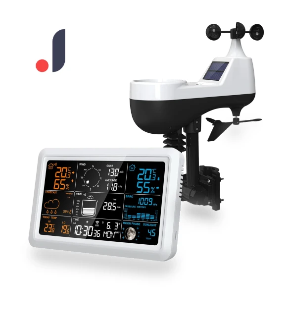 Smart WiFi Weather Station with Outdoor Sensor — Barometers, Koogeelife