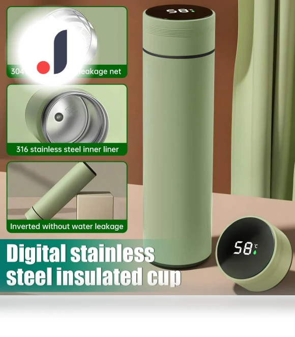 Thermos with Temperature Display — Travel Drinkware, Chic Interiors