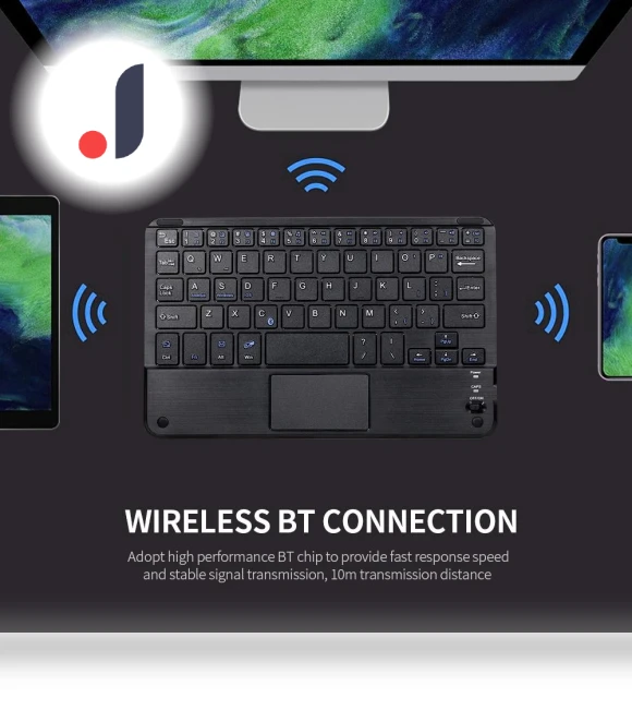 Ultra-Thin Mini Bluetooth Keyboard with Touchpad — Keyboards, Chic Interiors