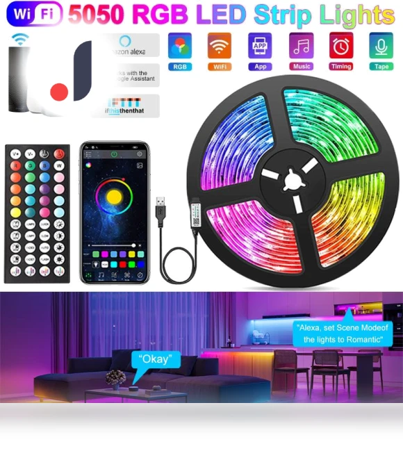 WIFI USB RGB Bluetooth LED Strip — LED Strips, Modern Home Furnishing
