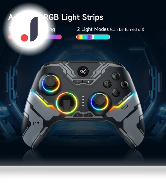 Wireless Bluetooth Controller with Hall Linear Trigger — Gaming Controllers, Modern Home Furnishing