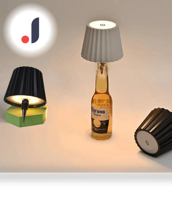 Wireless Bottle Desk Lamp — Desk & Table Lighting, DC-HOME Textile