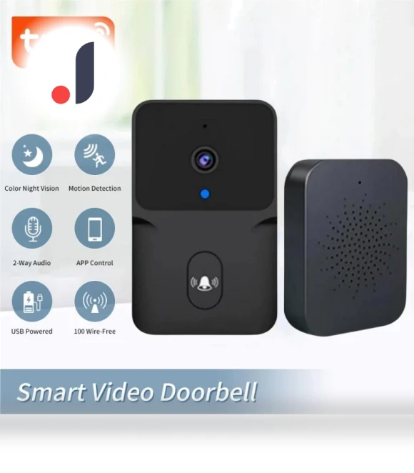 Wireless Smart Doorbell with Camera — Smart Home Security, Modern Home Furnishing