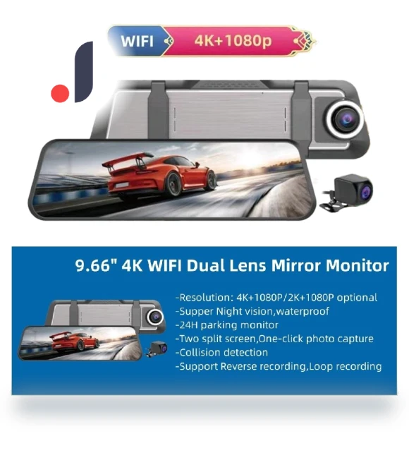 10-inch Streaming Multimedia Dash Cam — Dashboard Cameras, CANKE