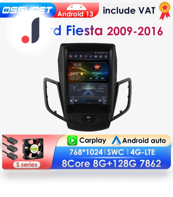 9.7-inch QLED 2din Android Car Multimedia Video Player — Stereo Receivers, OSSURET