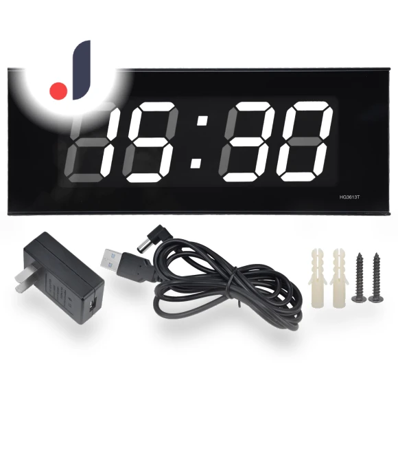 Digital Wall Clock with Auto Brightness Adjustment — Desk & Shelf, Vestidos