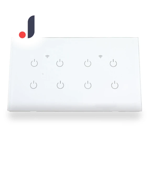 Wi-Fi Smart Touch Switch 8 Gang — Dimmer Switches, Koogeelife