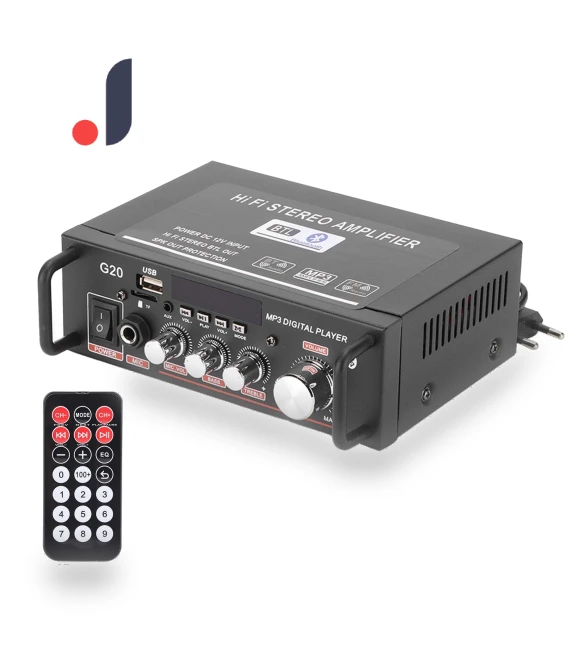 2-Channel Power Amplifier Mini Bluetooth USB FM Smart Digital — Portable Audio, Fishine