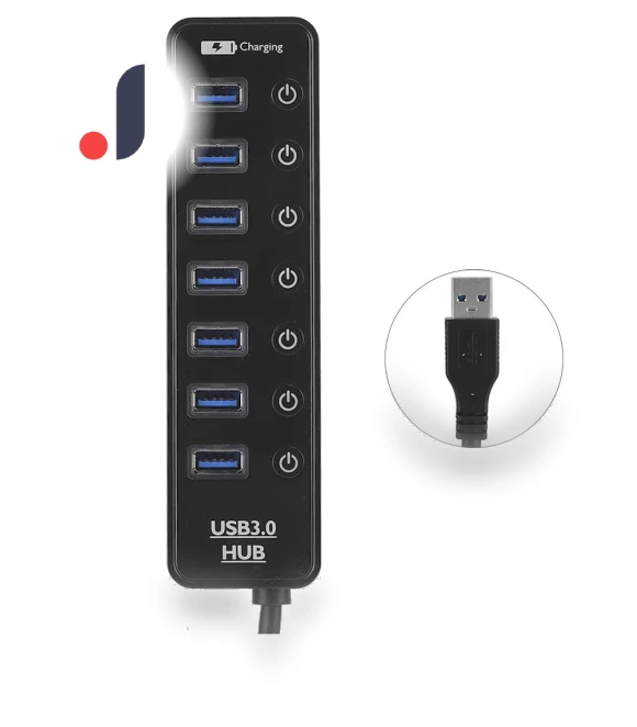 7-Port USB 3.0 Hub with Switch — USB Hubs, Honor Electronics